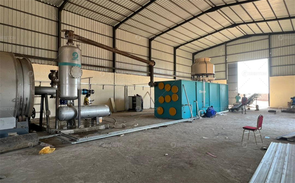 BLJ-16蘇丹廢舊輪胎煉油設(shè)備安裝