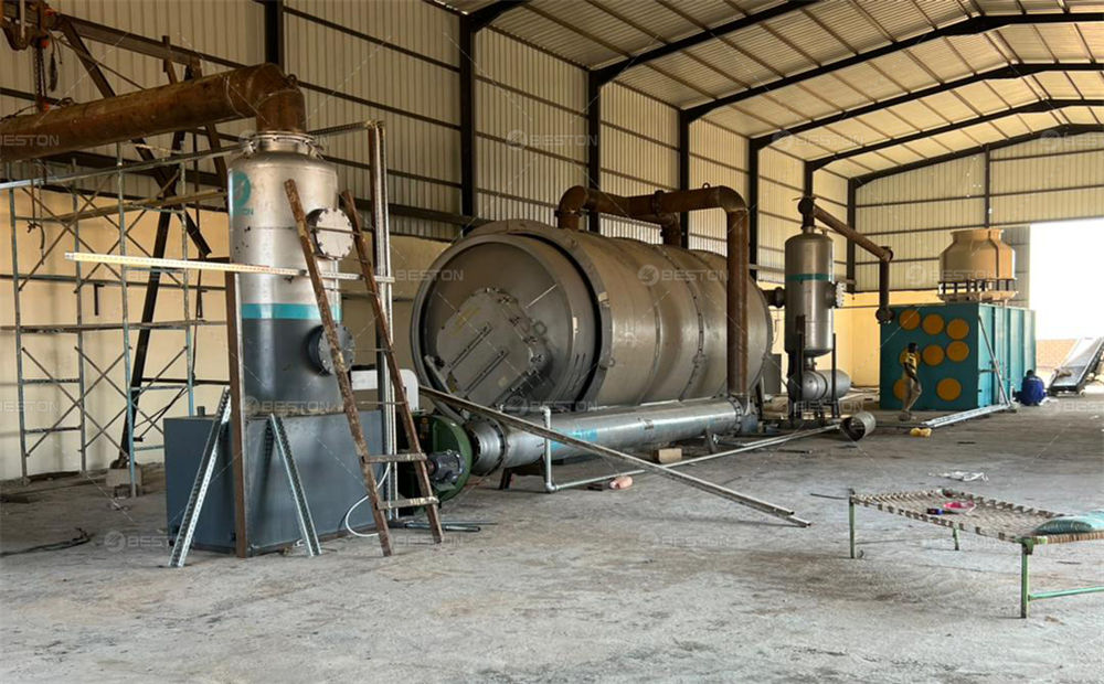 BLJ-16蘇丹廢舊輪胎煉油設(shè)備安裝